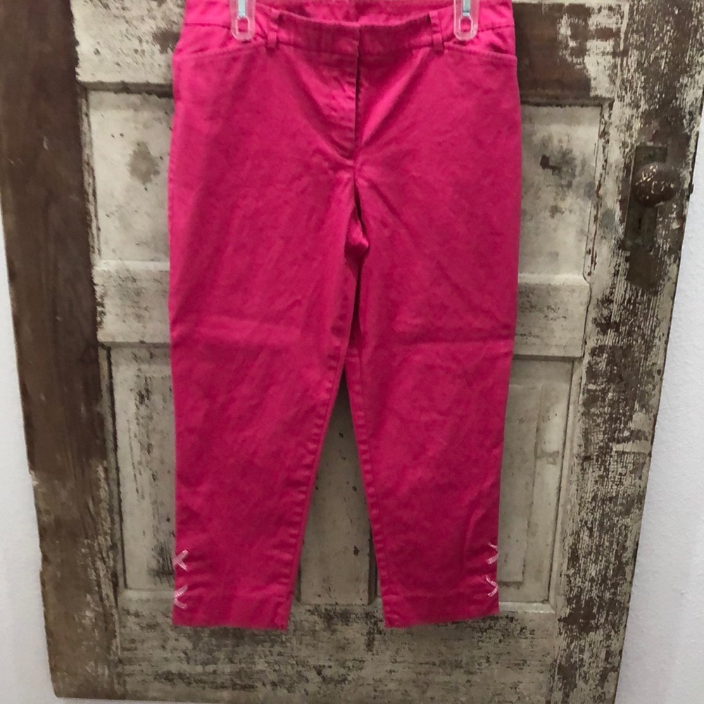 Talbots pink crop pant
